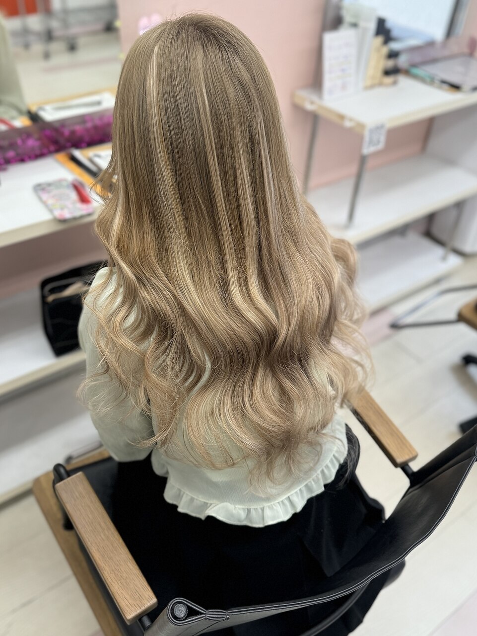 ライトベージュ35シート　シールエクステ 人毛シールエクステ50cm20本分(10シート)（ポイントウィッグ