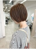 透明感カラーのミニボブ
