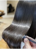 肩レングス内巻きロブ