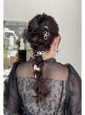 ヘアセット/お呼ばれ/結婚式/2次会/編み下ろし/大阪ヘアセット