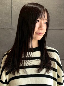 ストレート 髪質改善トリートメント 艶髪 アッシュブラウン 30代