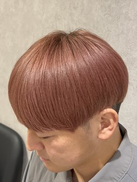 エデアンルクラ 下通(EDEAN Leclat) 熊本メンズヘア　ピンクベージュ　ヘアカラー　ダブルカラー