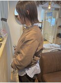 [kichi.] くすみベージュ×伸ばしかけロブ