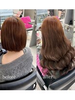 スタイル 横浜(STYLE)&nbsp;【双葉担当】/bef/aft/オレンジブラウン/シールエクステ/８０本
