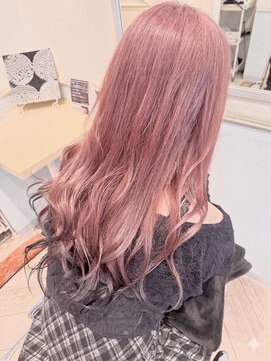 フーチー クーチー ヘッド ショップ 曽根本店(FUCHI KUCHI head shop) pinkグレージュ+テールカラー◎
