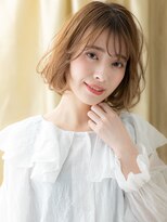 カバーヘアアンドスパ ブリス 浦和(COVER HAIR&SPA bliss) ミルクティーブロンドエンドカラーゆるふわボブ20代30代X浦和