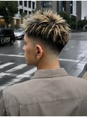 ツーブロフェードショートメッシュ