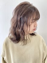 フォーク FOLK&nbsp;【FOLK】透明感アッシュベージュ☆似合わせ波巻ミディアム♪