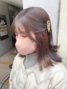 シエルバイアフロート(ciel by afloat) 〇イヤリングカラー ラベンダーグレージュ × ピンクベージュ