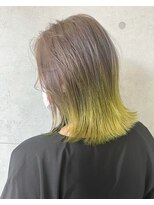 バングヘアーデザイン(BANG HairDesign) ベージュ×イエローグラデーション