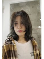 ヒメル(HML U/2A)&nbsp;デザインレイヤースタイル/ステップカット/オリーブカラー