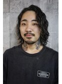 波巻きスパイラルパーマ　かき上げパーマ　波巻きパーマ　ロング