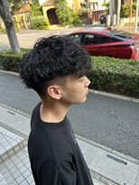 ラボーテイサミヘアーイースト(La.beaut'e ISAMI HAIR EAST) MEN’S HAIRハイライトマッシュパーマ〈理容室〉東浦和メンズ