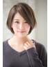 【N.カラー】全体染め+カット+髪質改善TR+超音波アイロン　¥9900
