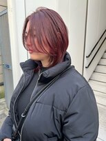 カフ(CAF)&nbsp;CAF松本/ボルドーカラー/レイヤーカット/