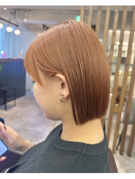 パルタージュ大宮イースト (PaRtage 大宮 East) ぱつっとボブとオレンジカラー*宮部かおり 10代 20代 30代