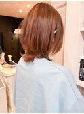 福山市美容師求人スタッフ募集中ブリーチなしオレンジカラー20代