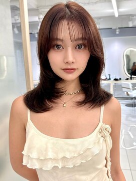 エジョン 三鷹店(Aejon) レイヤーロング/ヘルシースタイル/韓国ヘア/ベビーピンク/吉祥寺