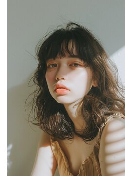 ラナ 新宿(lana) こなれミディアム/顔まわり/ワイドバング/【lana hair 新宿】