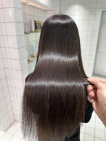 ロンドルーチェ 心斎橋(Lond luce)&nbsp;ダークアッシュ/ミディアムレイヤーカット［髪質改善/縮毛矯正］