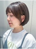 ミディアムボブおくれ毛美髪顔周りレイヤー_ba547001