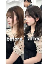 アマトウキョウ アユンチェ(AMA TOKYO×AYUNCHE)&nbsp;前髪顔まわり韓国ヘアレイヤーカットサイドバンク2wayバンク韓国