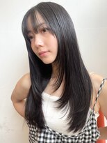 トリッカ シブヤ(TRICCA SHIBUYA)&nbsp;ブルーグレージュ/艶髪/レイヤー/ロングミディアム/簡単/韓国/