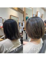 ステラバイケンジ 藤沢(STELLA by KENJE)&nbsp;白髪ぼかし細めハイライト30代40代50代グレージュ