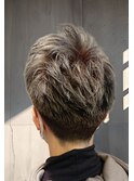 スパイキーショート//シルバー//アッシュ//寒色//メンズカラー