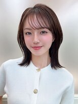 アフロート エル 錦糸町(AFLOAT L) 暗髪で大人可愛く!後れ毛がかわいいギリギリ結べるくびれボブ