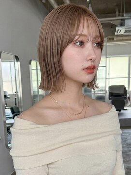 フレイムスヒュー 高崎店(FRAMES HUE) 切りっぱなしボブ/ストレートボブ/ハイトーンボブ【高崎】