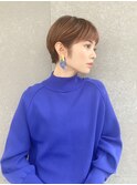 ハンサムショート/丸みショートボブ/20代30代40代50代/顔周り