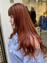 ロチカバイドールヘアー 心斎橋(Rotika by Doll hair) 1ブリーチありダブルカラー アンブレラオレンジ