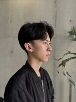 エス ヘアメイク スペース(es hair make space) ショートセンターパーマ アップスタイル