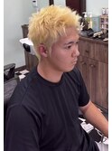 カット+スキンフェード+全頭ブリーチ2回