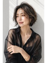 アッシュ 学芸大学店(Ash)&nbsp;ショートボブ/大人女性/グレーアッシュ/白髪ぼかし/脱白髪染め