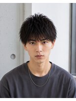 MEN's Baguz MEN'Sカット/ MEN'Sパーマ/ MEN'Sカラー 黒髪メンズマッシュ韓国風ウェーブパーマ束感