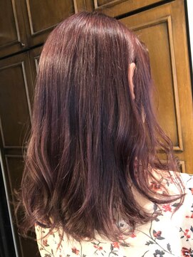 ラックスビー スカイ 大阪梅田店(LUXBE SKY) ワインカラーセミロング by MIKI【LUXBE 大阪梅田店】