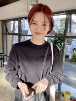 ユー(yew)&nbsp;オレンジブラウン/ショートボブ/顔周りカット/前髪カット