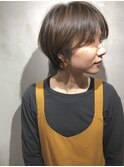 ブリーチなしハイライト ショートボブ
