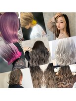 エヌプラス(N+)&nbsp;くびれヘアアプリコットオレンジ夏ハイライトカラー