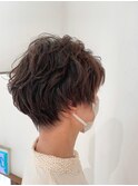 ハンサムショート×ユルパーマ