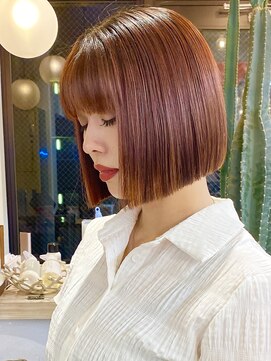 ロンドアジュール 横浜(Lond azur) イメチェン外ハネボブ美髪ワイドバング/ショートボブ髪質改善