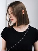 ◯波ウェーブパーマこなれミディアムパーマ薄めバング長めバング