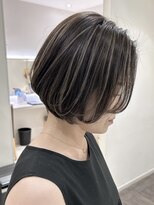 マージュ ギンザ(marju GINZA) 丸みショートボブ 秋髪 コントラストハイライト