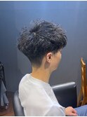 ビジネスツーブロックショート ナチュラルパーマ