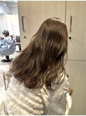 グレージュアッシュブラウン透明感カラーくすみカラーオリーブ