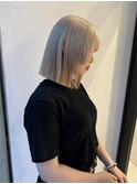 ★美髪イメチェンモテ髪愛されショートボブホワイトブロンド