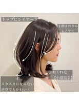 小顔に見せるワンホン＆韓国ヘア/顔周りレイヤーカット