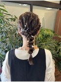 編みおろしヘアセット